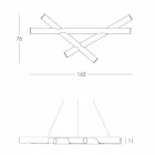 Lâmpada de suspensão de polietileno White Slide Mesh produzido na Itália Viadurini