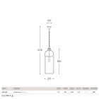 Pendente quadrado com 1 latão e vidro claro Aida Viadurini