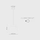 Candeeiro de Suspensão em Cerâmica Colorida Fabricado na Itália - Corcovado Viadurini