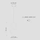 Luminária Suspensa em Cerâmica e Vidro Fabricada na Itália - Cappocabana Viadurini