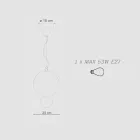 Luminária Suspensa Redonda de Cerâmica Fabricada na Itália - Bumbum Viadurini