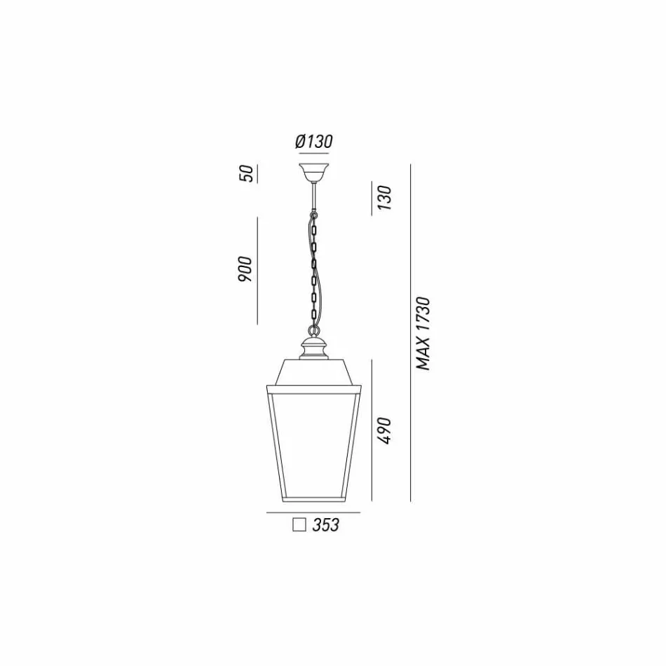 Luminária pendente estilo industrial Quadro Il Fanale Viadurini