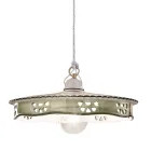 Candeeiro Pendente Vintage de Cerâmica e Ferro Feito à Mão - Alessandria Viadurini