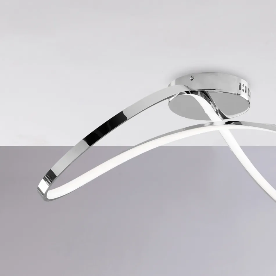 Luminária artesanal em vidro e metal, ideal para salas de estar e quartos – Apollo Viadurini