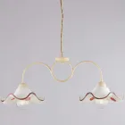 Luminária artesanal de vidro e metal, fabricada na Itália, para sala de estar e quarto - Merope Viadurini