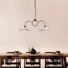 Luminária artesanal de vidro e metal, fabricada na Itália, para sala de estar e quarto - Merope Viadurini