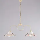 Luminária artesanal de vidro e metal, fabricada na Itália, para sala de estar e quarto - Merope Viadurini