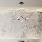 Luminária artesanal de vidro e metal, fabricada na Itália, para sala de estar e quarto - Pictor Viadurini