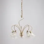 Luminária artesanal em vidro e metal para espaços sofisticados – Cometa Viadurini