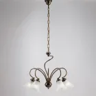 Luminária artesanal em vidro e metal para espaços sofisticados – Cometa Viadurini