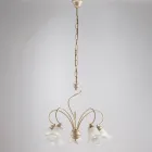 Luminária artesanal em vidro e metal para espaços sofisticados – Cometa Viadurini