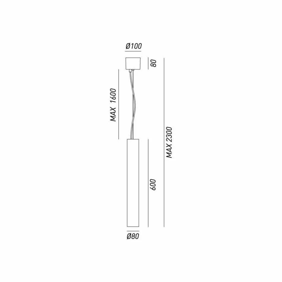 luminária cilíndrica Ø8 Girasoli Il Fanale Viadurini