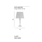 Lâmpada e abajur de vidro artesanal italiano clássico - Malásia Viadurini