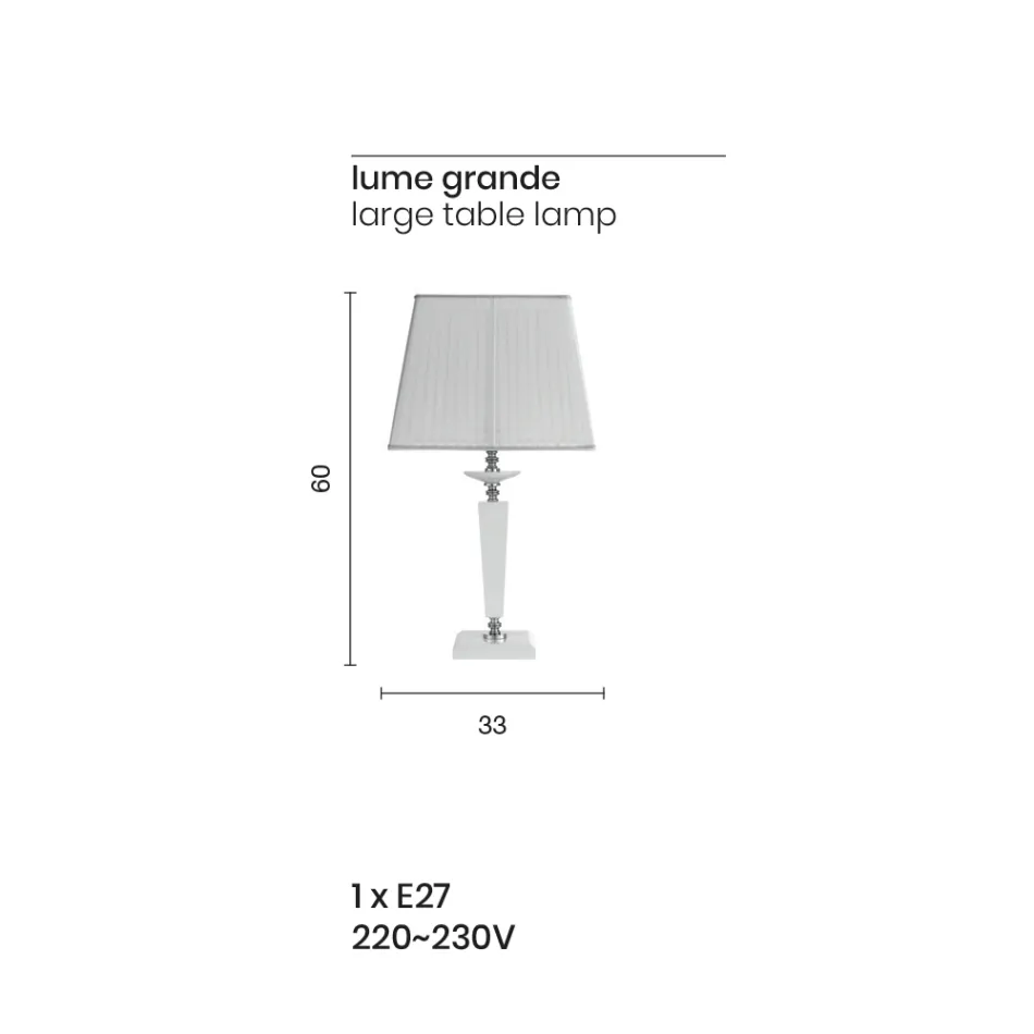 Lâmpada e abajur de vidro artesanal italiano clássico - Malásia Viadurini