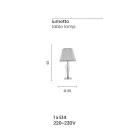 Lâmpada de suporte de vidro clássica feita à mão Rigaton e Metal - Fievole Viadurini