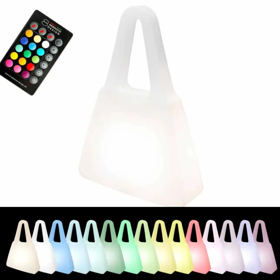 Abajur em Plástico Branco de Design Moderno para Interior - Borsastar Viadurini