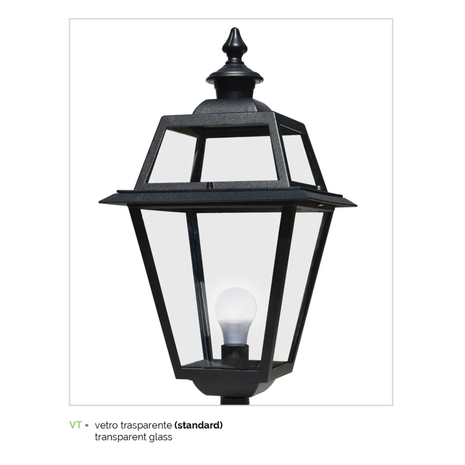 Lâmpada de parede externa em alumínio e vidro fabricado na Itália - Vivian Viadurini