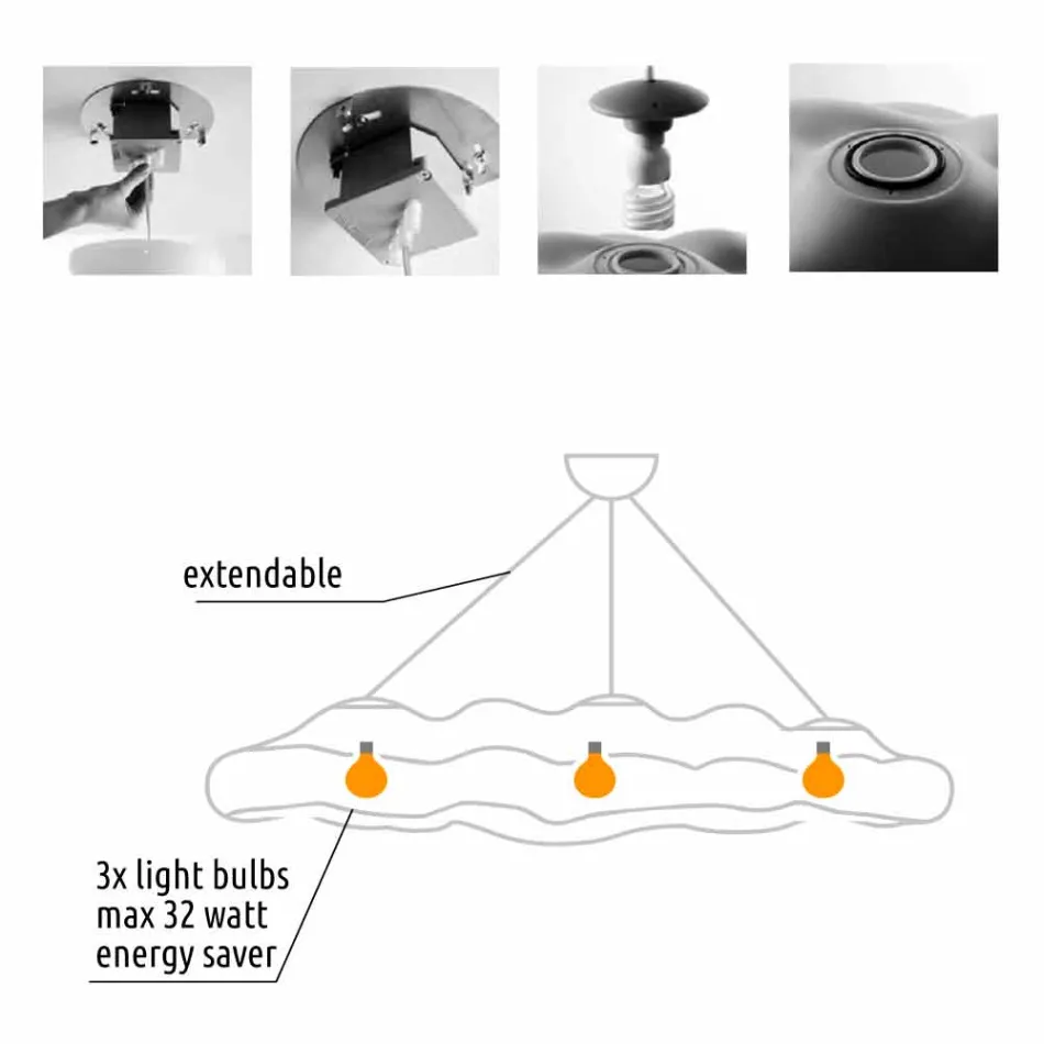 Candeeiro de Suspensão Outdoor Design em Polietileno - Nefos by Myyour Viadurini