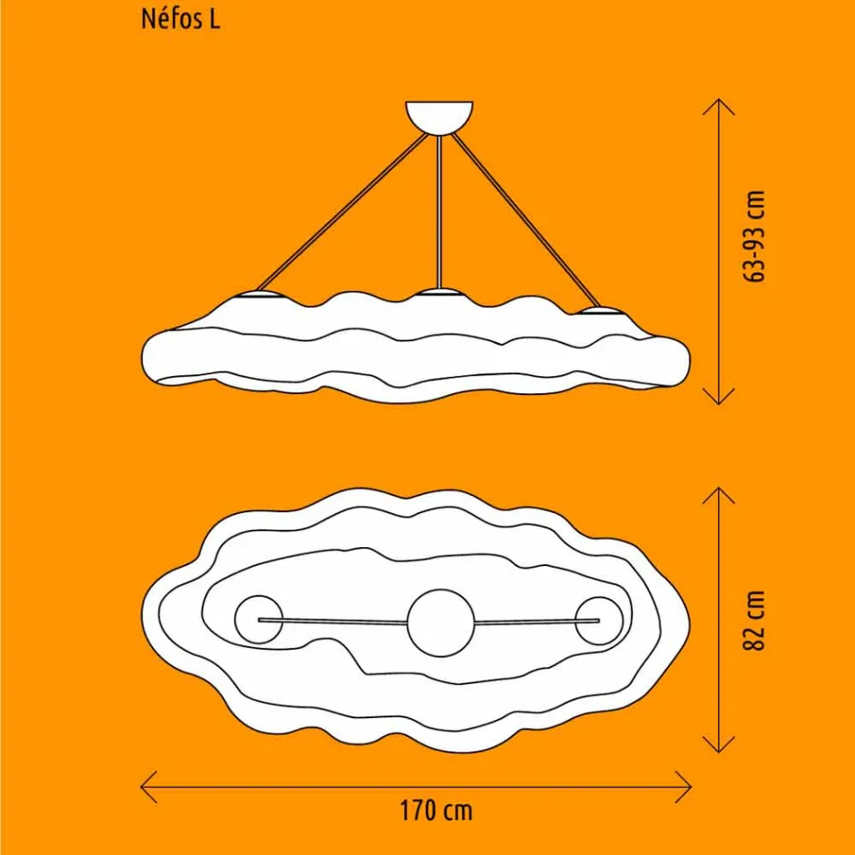 Candeeiro de Suspensão Outdoor Design em Polietileno - Nefos by Myyour Viadurini