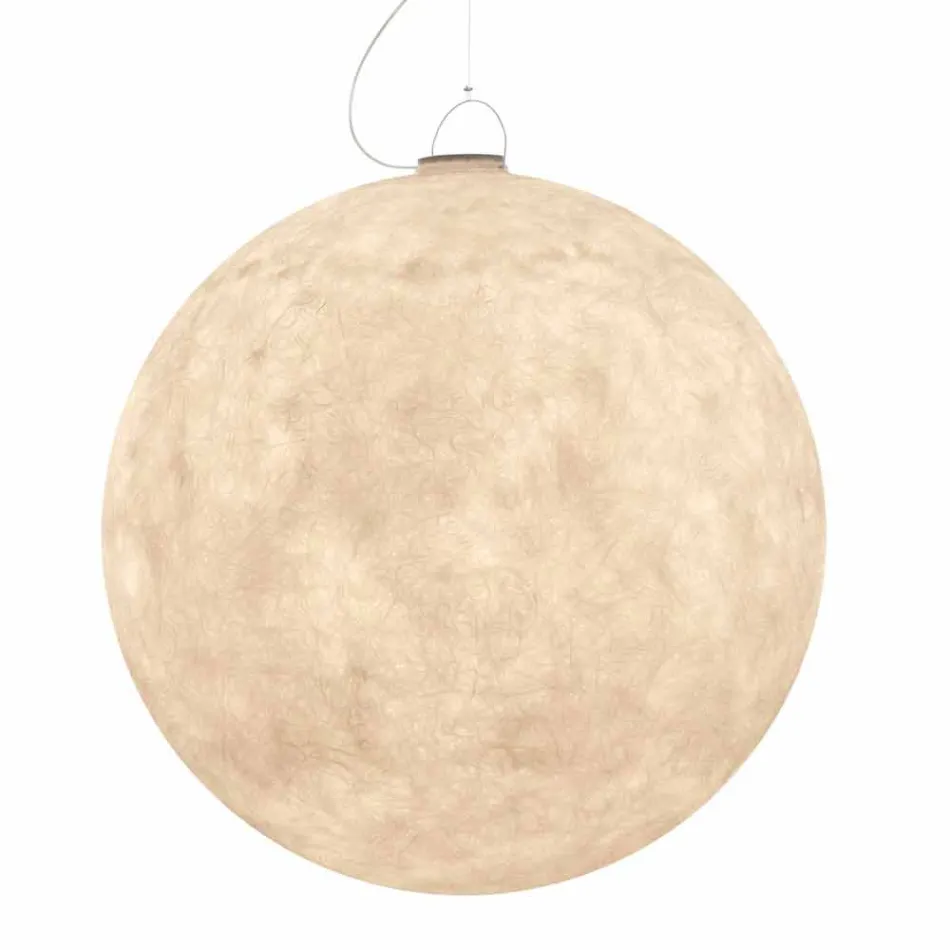 Lâmpada de suspensão ao ar livre In-es.artdesign Luna Out in nebulite Viadurini