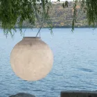 Lâmpada de suspensão ao ar livre In-es.artdesign Luna Out in nebulite Viadurini