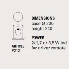 Luminária de pé para exterior, com 2 luzes, U-Boat - Toscot Viadurini