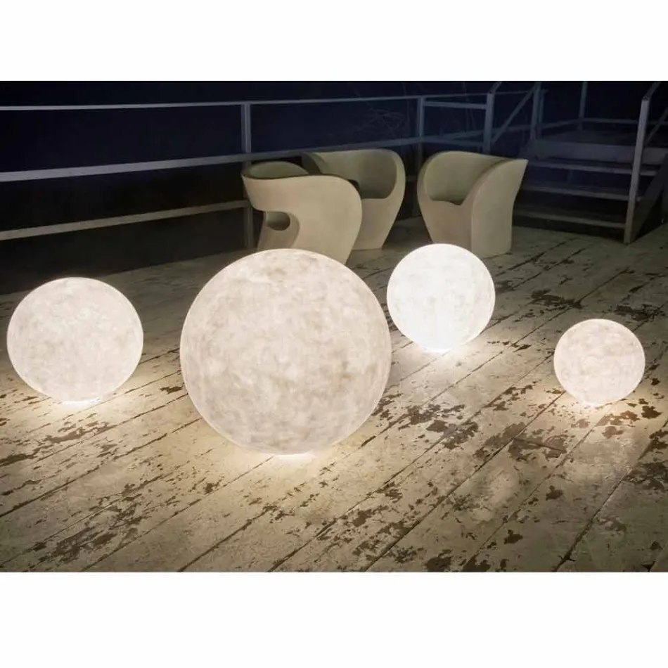 Luminária de pé para exterior In-es.artdesign Ex.Moon in nebulite Viadurini