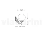 Candeeiro de Exterior em Alumínio com Esfera Acrílica Opala - Trovaantracite Viadurini