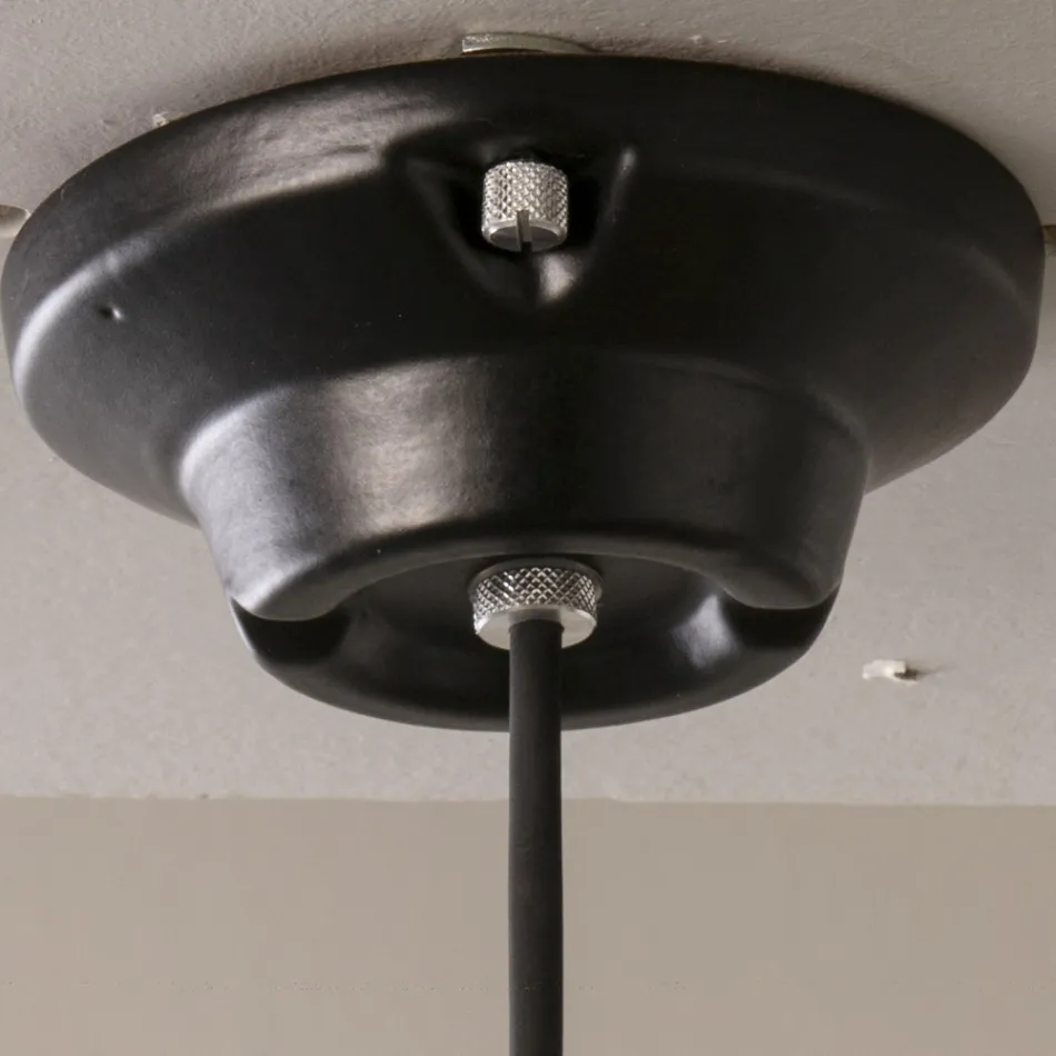 Candeeiro de exterior em majólica e metal fabricado na Itália - Toscot Battersea Viadurini