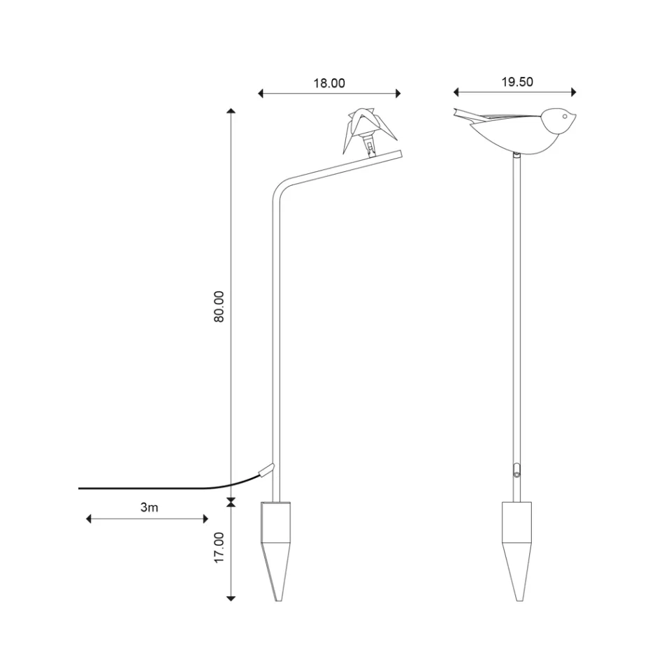Luminária de exterior em majólica toscana esmaltada, fabricada em Itália - Uccellino Viadurini
