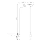 Luminária de exterior em majólica toscana esmaltada, fabricada em Itália - Uccellino Viadurini