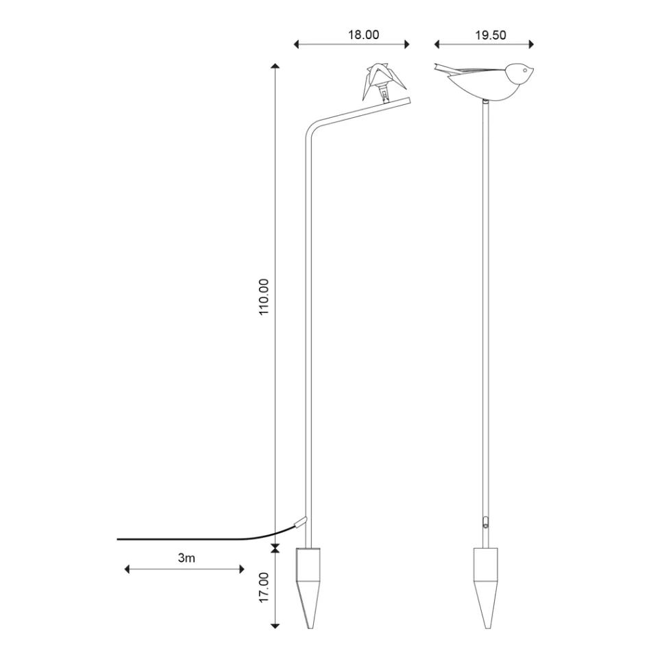 Luminária de exterior em majólica toscana esmaltada, fabricada em Itália - Uccellino Viadurini