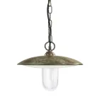 Luminária de exterior em latão, vidro e IP44, fabricada na Itália - Drago Viadurini