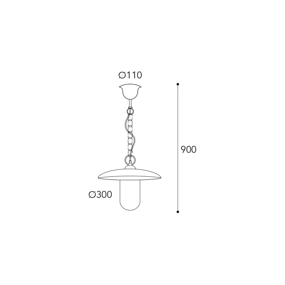 Luminária de exterior em latão, vidro e IP44, fabricada na Itália - Drago Viadurini