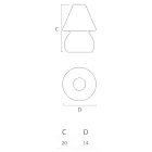 Lâmpada de exterior em polietileno RGB LED Light Made in Italy - Marisol Viadurini