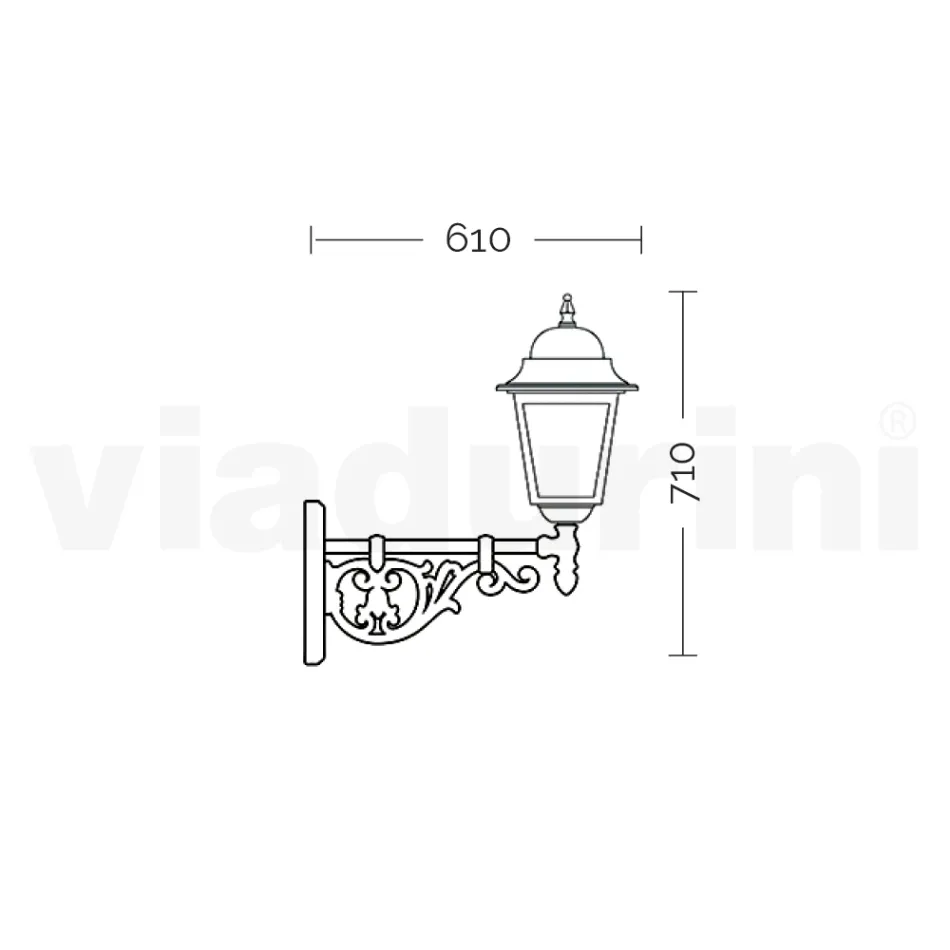 Candeeiro de exterior em vidro e alumínio em 5 acabamentos diferentes - Alchemist Viadurini