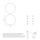 Lâmpada de exterior esférica em polietileno branco fabricada na Itália - Nelida Viadurini