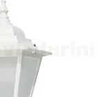 Lâmpada externa vintage em alumínio branco fabricado na Itália - Terella Viadurini