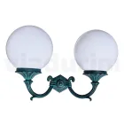 Candeeiro de Jardim com 2 Luzes Acrílicas e Estrutura em Alumínio - Trovanero Viadurini