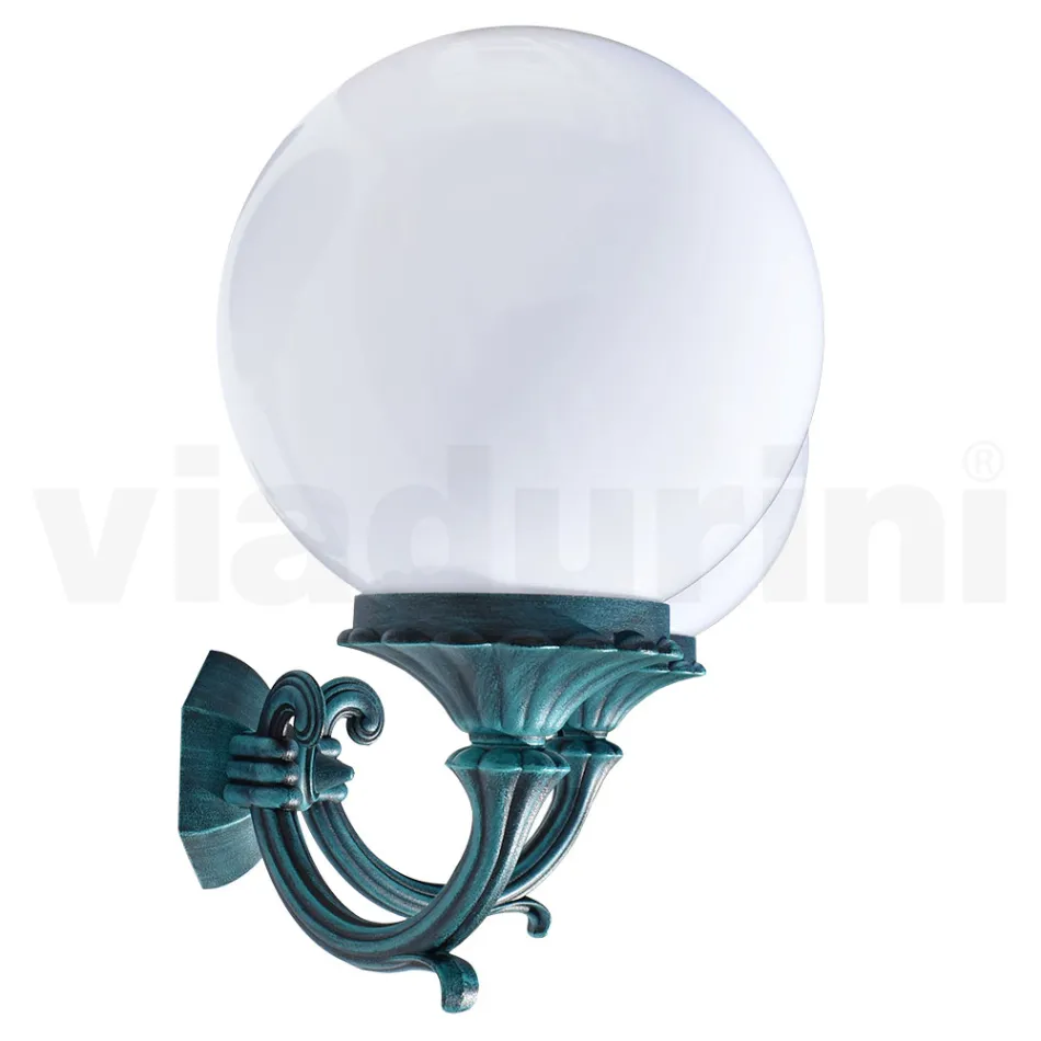 Candeeiro de Jardim com 2 Luzes Acrílicas e Estrutura em Alumínio - Trovanero Viadurini