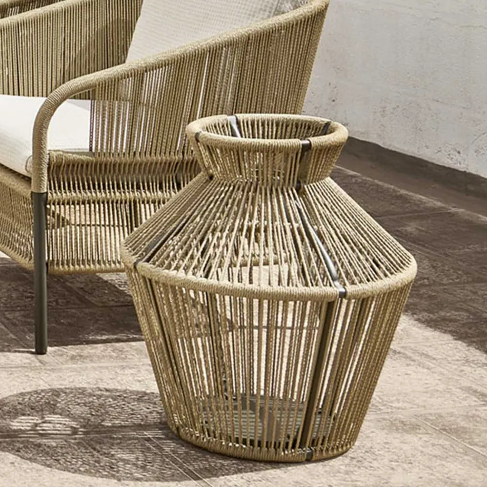 Lâmpada de jardim de fibra e alumínio feita na Itália - Cricket por Varaschin Viadurini