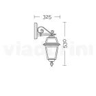 Candeeiro de jardim em alumínio antracite e vidro jateado - Elric Viadurini