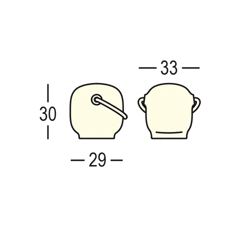 Candeeiro de Jardim em Polietileno com Pega Fabricado na Itália - Galiza Viadurini