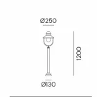 Poste de luz vintage de latão e cobre 3 tamanhos - Borgo por Il Fanale Viadurini