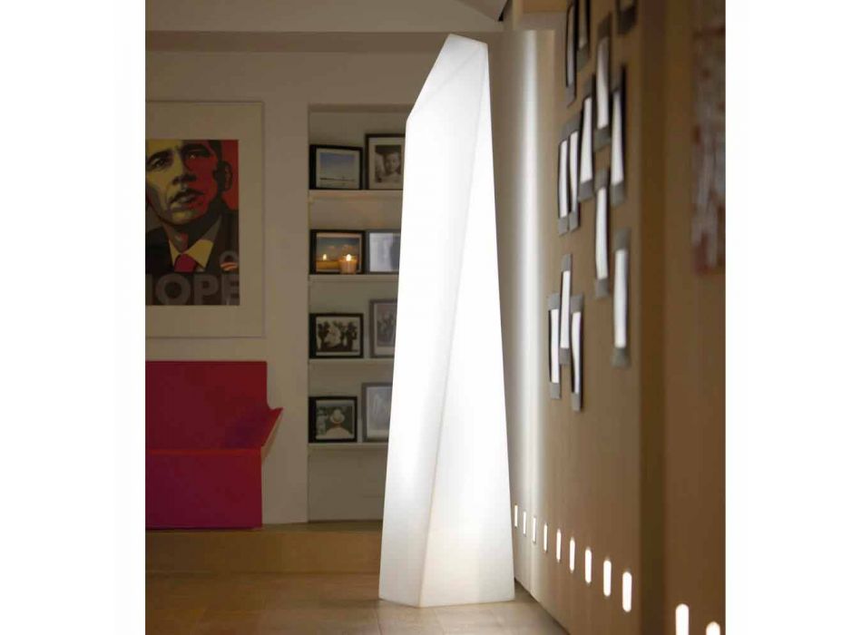 Luminária de interior Prisma Slide Manhattan branca brilhante fabricada na Itália Viadurini