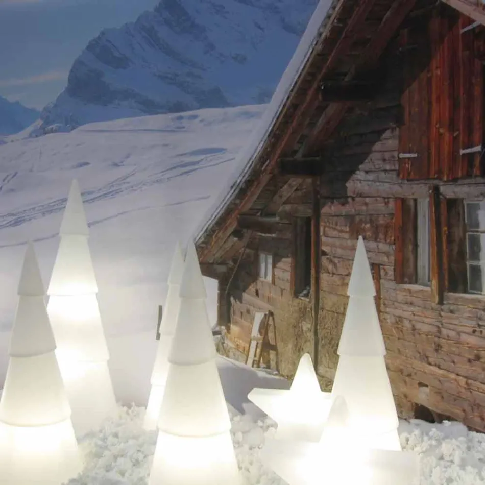 Lâmpada para interior ou exterior em plástico branco, vermelho ou verde - Alberostar Viadurini