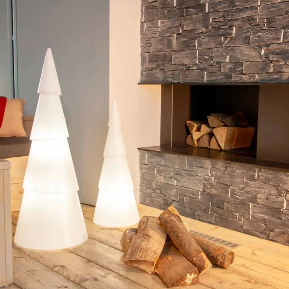 Lâmpada para interior ou exterior em plástico branco, vermelho ou verde - Alberostar Viadurini