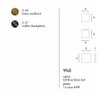 Luminária de parede Designer em latão e aço Ø11xh.11xsp.10 cm Venere Viadurini