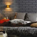 Lâmpada de parede moderna em latão e aço Ø11xh.11xsp.12 cm Bernadet Viadurini