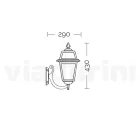 Candeeiro de parede exterior em alumínio fundido e vidro fabricado na Itália - Elric Viadurini